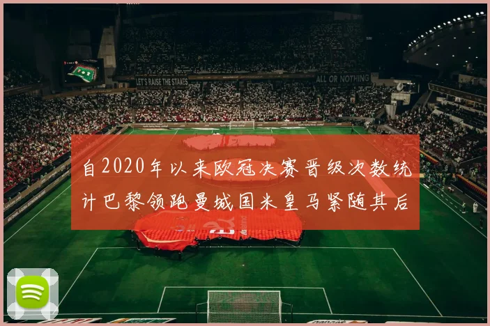 自2020年以来欧冠决赛晋级次数统计巴黎领跑曼城国米皇马紧随其后